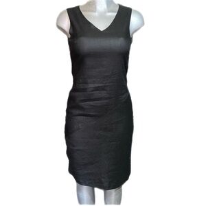 Old Navy 100% Linen Black Sleeveless Dress Career Office Minimalist Old Money S